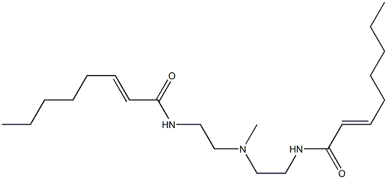 N,N'-[Methyliminobis(2,1-ethanediyl)]bis(2-octenamide) Struktur