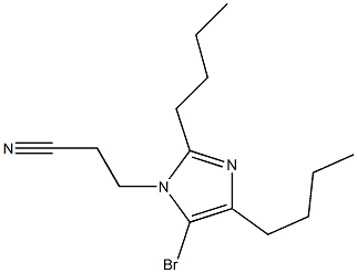 5-Bromo-2,4-dibutyl-1-(2-cyanoethyl)-1H-imidazole Struktur