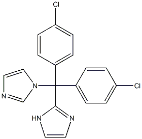 2-[Bis(4-chlorophenyl)(1H-imidazol-1-yl)methyl]-1H-imidazole Struktur