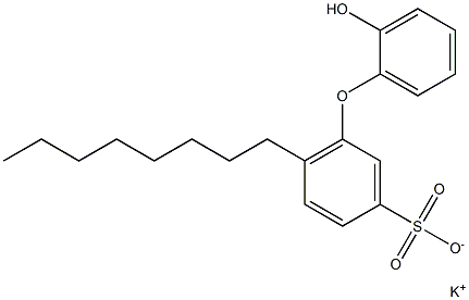 2'-Hydroxy-6-octyl[oxybisbenzene]-3-sulfonic acid potassium salt Struktur