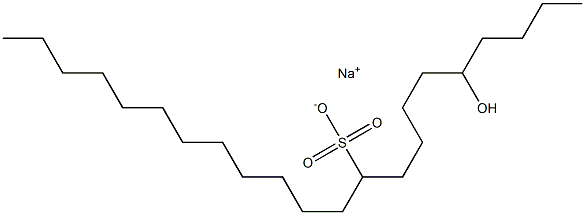 5-Hydroxydocosane-10-sulfonic acid sodium salt Struktur