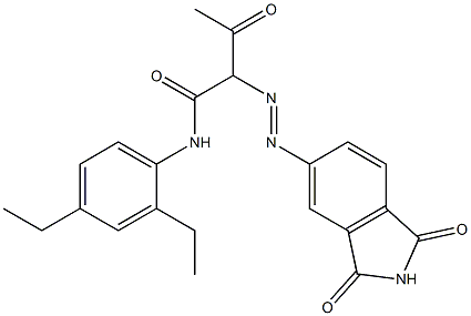 N-(2,4-Diethylphenyl)-2-(1,3-dioxoisoindolin-5-ylazo)-2-acetylacetamide Struktur