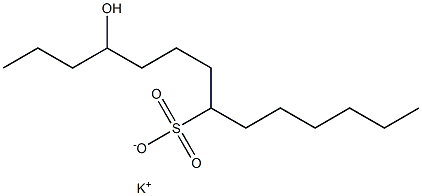 11-Hydroxytetradecane-7-sulfonic acid potassium salt Struktur