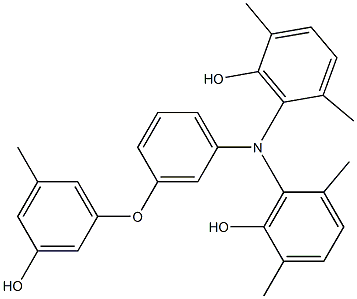 N,N-Bis(6-hydroxy-2,5-dimethylphenyl)-3-(3-hydroxy-5-methylphenoxy)benzenamine Struktur