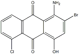 1-Amino-2-bromo-4-hydroxy-5-chloroanthraquinone Struktur