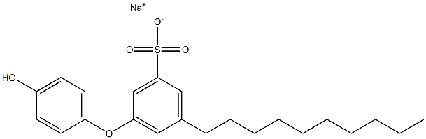 4'-Hydroxy-5-decyl[oxybisbenzene]-3-sulfonic acid sodium salt Struktur