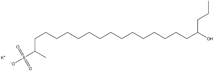 18-Hydroxyhenicosane-2-sulfonic acid potassium salt Struktur