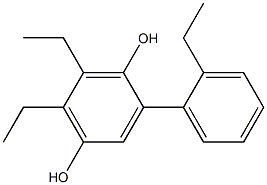 5,6-Diethyl-2-(2-ethylphenyl)benzene-1,4-diol Struktur