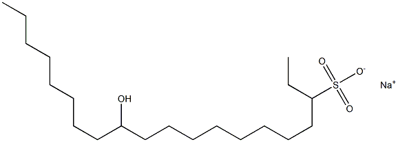 12-Hydroxyicosane-3-sulfonic acid sodium salt Struktur