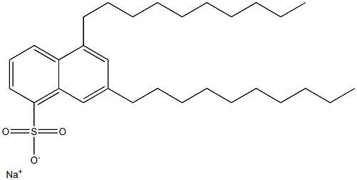 5,7-Didecyl-1-naphthalenesulfonic acid sodium salt Struktur