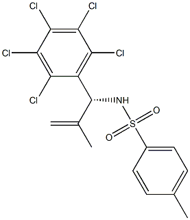 N-[(R)-1-(Pentachlorophenyl)-2-methyl-2-propenyl]-4-methylbenzenesulfonamide Struktur