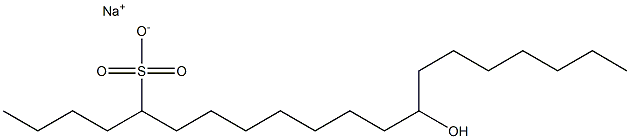 13-Hydroxyicosane-5-sulfonic acid sodium salt Struktur