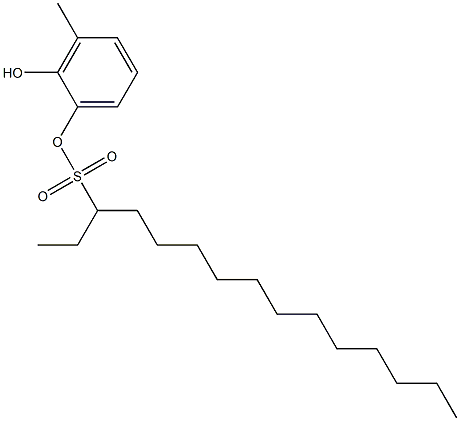 3-Pentadecanesulfonic acid 2-hydroxy-3-methylphenyl ester Struktur