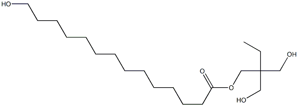 14-Hydroxytetradecanoic acid 2,2-bis(hydroxymethyl)butyl ester Struktur