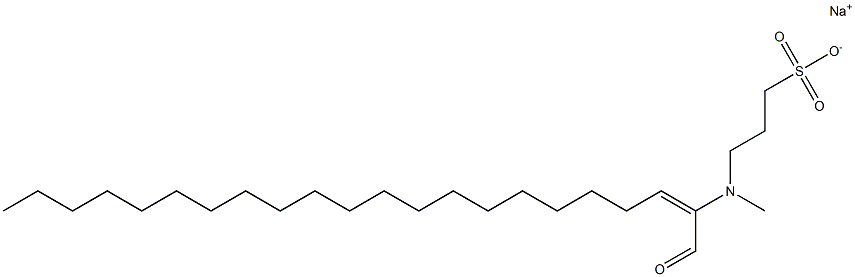 3-[N-(1-Oxo-2-docosen-2-yl)-N-methylamino]-1-propanesulfonic acid sodium salt Struktur