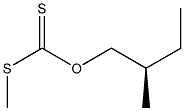 (-)-Dithiocarbonic acid S-methyl O-[(R)-2-methylbutyl] ester Struktur