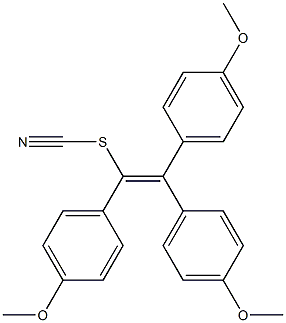 1,2,2-Tris(4-methoxyphenyl)ethenyl thiocyanate Struktur