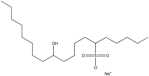 11-Hydroxynonadecane-6-sulfonic acid sodium salt Struktur