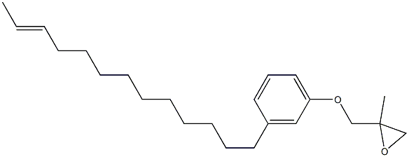 3-(11-Tridecenyl)phenyl 2-methylglycidyl ether Struktur