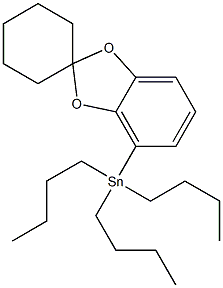 4-(Tributylstannyl)spiro[1,3-benzodioxole-2,1'-cyclohexane] Struktur