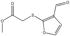 (3-Formyl-2-furanylthio)acetic acid methyl ester Struktur