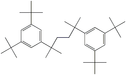 3,3',5,5'-Tetrakis(tert-butyl)[1,1'-(2,5-dimethylhexane-2,5-diyl)bisbenzene] Struktur