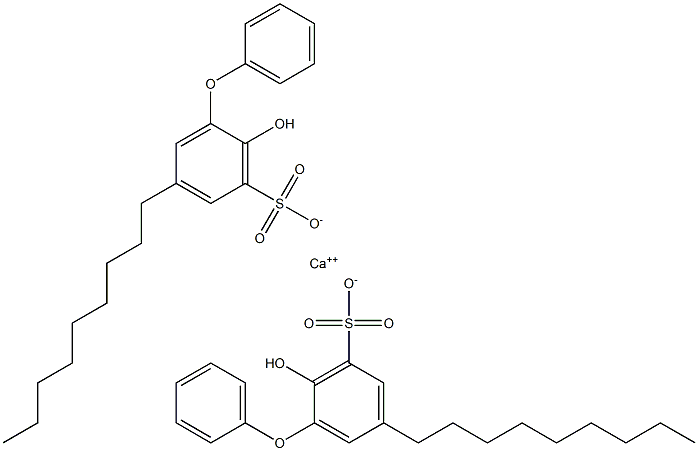 Bis(2-hydroxy-5-nonyl[oxybisbenzene]-3-sulfonic acid)calcium salt Struktur