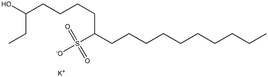 3-Hydroxyoctadecane-8-sulfonic acid potassium salt Struktur