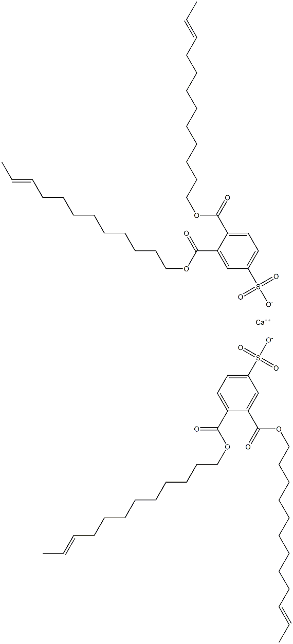 Bis[3,4-di(10-dodecenyloxycarbonyl)benzenesulfonic acid]calcium salt Struktur