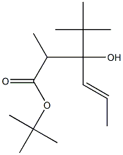 2-Methyl-3-hydroxy-3-tert-butyl-4-hexenoic acid tert-butyl ester Struktur