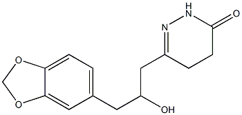 4,5-Dihydro-6-[2-hydroxy-3-(3,4-methylenedioxyphenyl)propyl]pyridazin-3(2H)-one Struktur