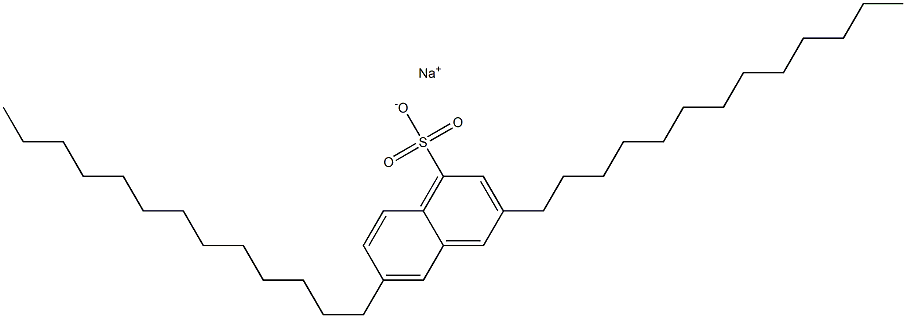 3,6-Ditridecyl-1-naphthalenesulfonic acid sodium salt Struktur