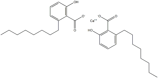 Bis(2-octyl-6-hydroxybenzoic acid)calcium salt Struktur