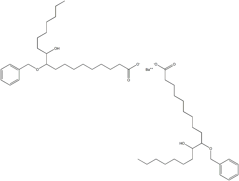 Bis(10-benzyloxy-11-hydroxystearic acid)barium salt Struktur