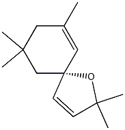 (5S)-2,2,7,7,9-Pentamethyl-1-oxaspiro[4.5]deca-3,9-diene Struktur