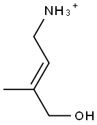 (E)-4-Hydroxy-3-methyl-2-buten-1-aminium Struktur