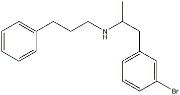 N-[1-Methyl-2-(3-bromophenyl)ethyl]-3-phenylpropan-1-amine Struktur