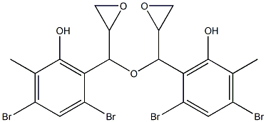 2,4-Dibromo-6-hydroxy-5-methylphenylglycidyl ether Struktur