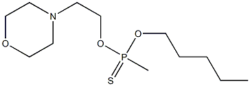 Methylphosphonothioic acid O-pentyl O-(2-morpholinoethyl) ester Struktur