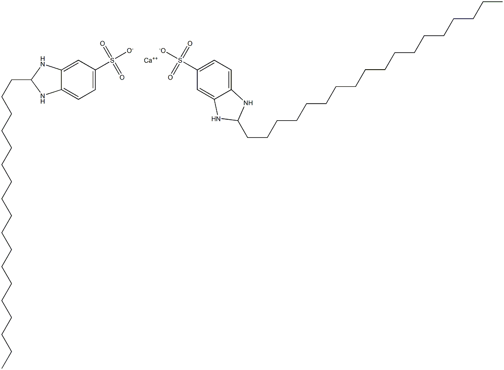 Bis(2,3-dihydro-2-octadecyl-1H-benzimidazole-5-sulfonic acid)calcium salt Struktur