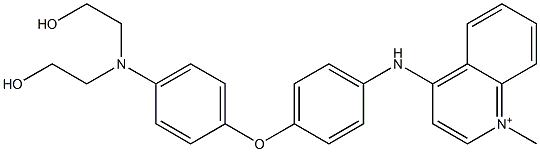 4-[[4-[4-[N,N-Bis(2-hydroxyethyl)amino]phenoxy]phenyl]amino]-1-methylquinolinium Struktur