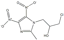 2-Methyl-4,5-dinitro-1-(3-chloro-2-hydroxypropyl)-1H-imidazole Struktur