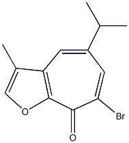 7-Bromo-5-isopropyl-3-methyl-8H-cyclohepta[b]furan-8-one Struktur