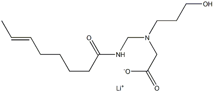 N-(3-Hydroxypropyl)-N-(6-octenoylaminomethyl)glycine lithium salt Struktur