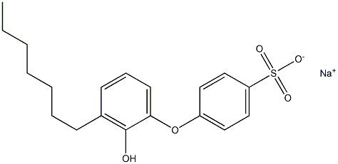 2'-Hydroxy-3'-heptyl[oxybisbenzene]-4-sulfonic acid sodium salt Struktur