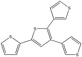 2,3-Bis(thiophen-3-yl)-5-(thiophen-2-yl)thiophene Struktur