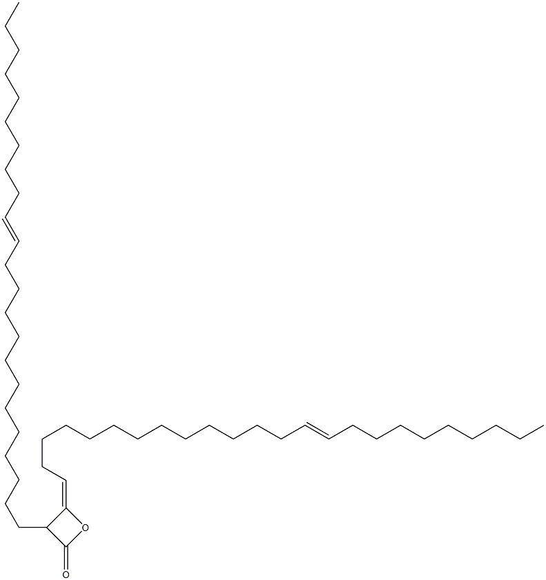 3-(13-Tricosenyl)-4-(14-tetracosen-1-ylidene)oxetan-2-one Struktur