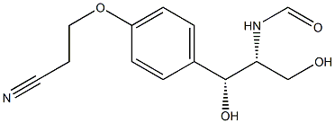 N-[(1R,2R)-2-[4-(2-Cyanoethoxy)phenyl]-2-hydroxy-1-(hydroxymethyl)ethyl]formamide Struktur