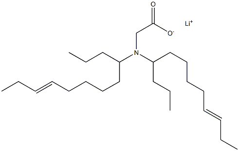 N,N-Di(9-dodecen-4-yl)aminoacetic acid lithium salt Struktur