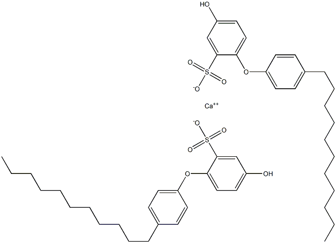 Bis(4-hydroxy-4'-undecyl[oxybisbenzene]-2-sulfonic acid)calcium salt Struktur